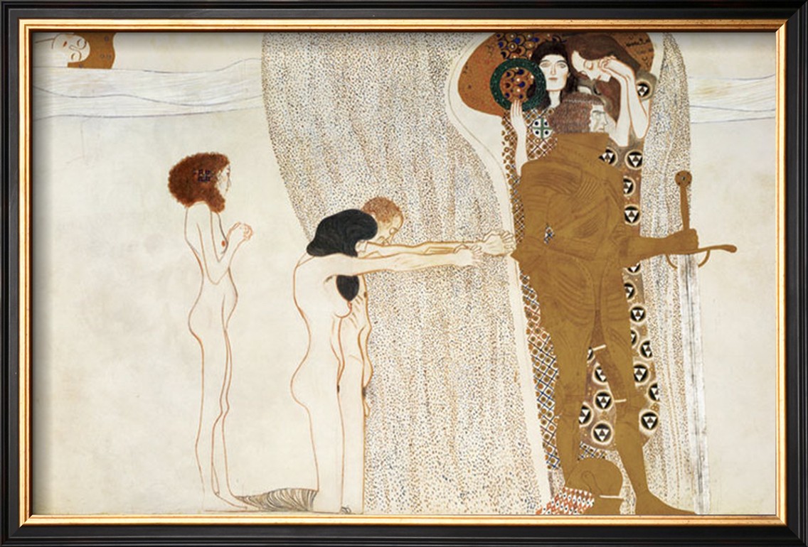 Beethoven Frieze Desire For Happiness, C.1902 - Gustav Klimt Painting